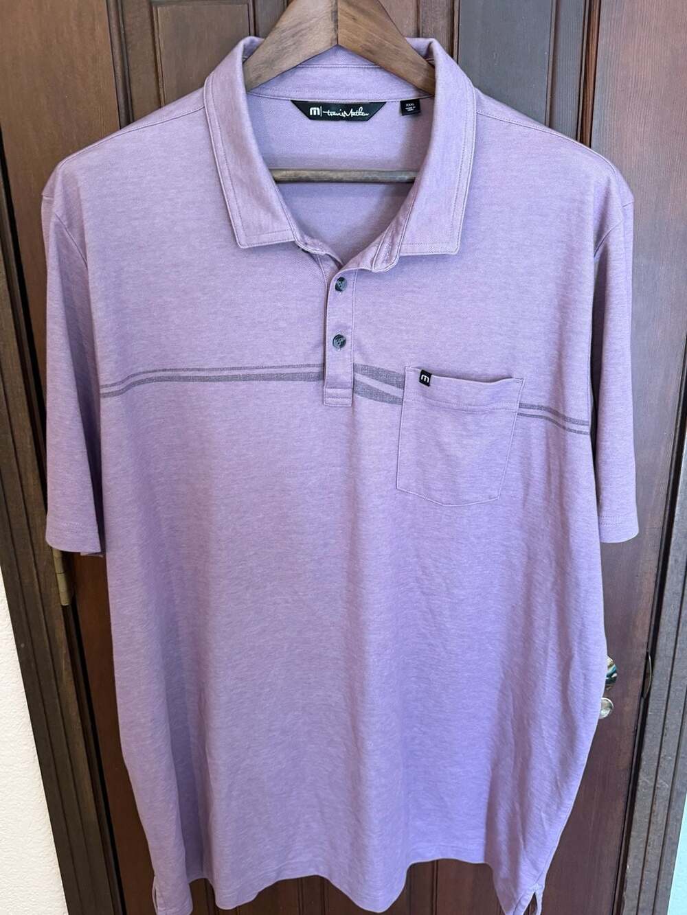 TravisMathew Men's Purple Pima Cotton Blend Polo Shirt Size XXXL